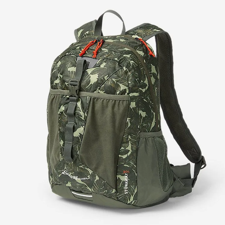 Eddie Bauer Stowaway Packable 30L Hiking Daypack - Plus Size - Dark Green Eddie Bauer