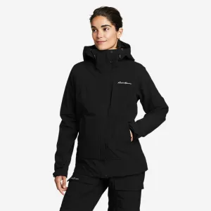 Eddie Bauer Women's Chair Six Shell Waterproof Rain Jacket - Black Eddie Bauer