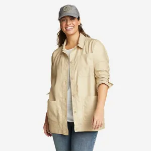 Eddie Bauer Women's EB Hemplify Utility Shirt Jacket - Ecru Eddie Bauer