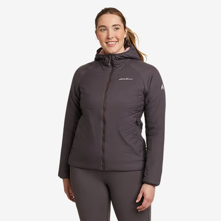 Eddie Bauer Women's EverTherm Downdraft Hooded Jacket - Aubergine Eddie Bauer