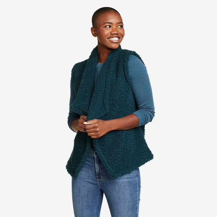 Eddie Bauer Women's Fireside Plush Fleece Vest - Teal Eddie Bauer