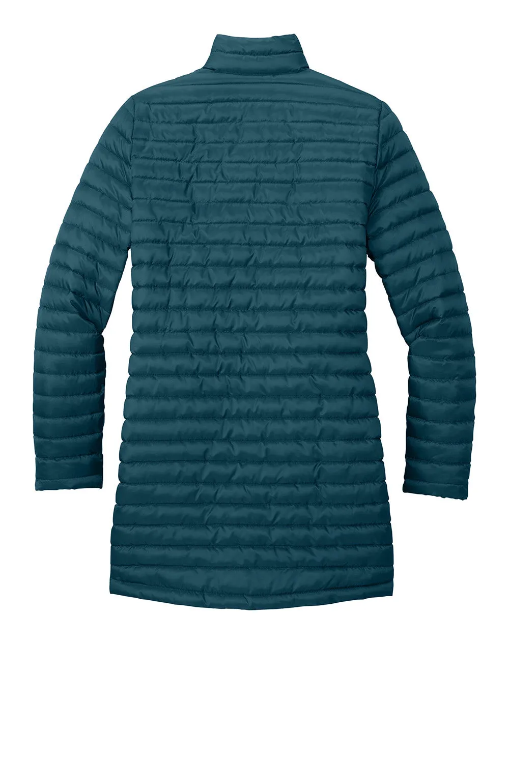 Eddie Bauer Womens Packable Quilted Water Resistant Full Zip Jacket - Adriatic Blue