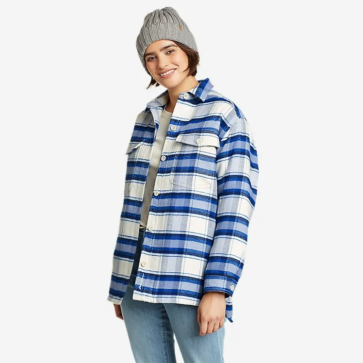 Eddie Bauer Women's Peninsula Shirt Jacket - Vivid Blue Eddie Bauer
