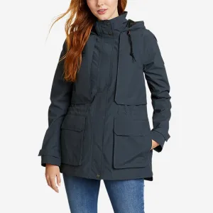 Eddie Bauer Women's Rainfoil Parka Jacket Lightweight - Grey Eddie Bauer