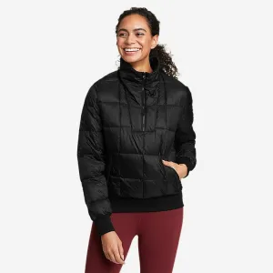 Eddie Bauer Women's Stratuslite Down Heritage Anorak Jacket - Black Eddie Bauer