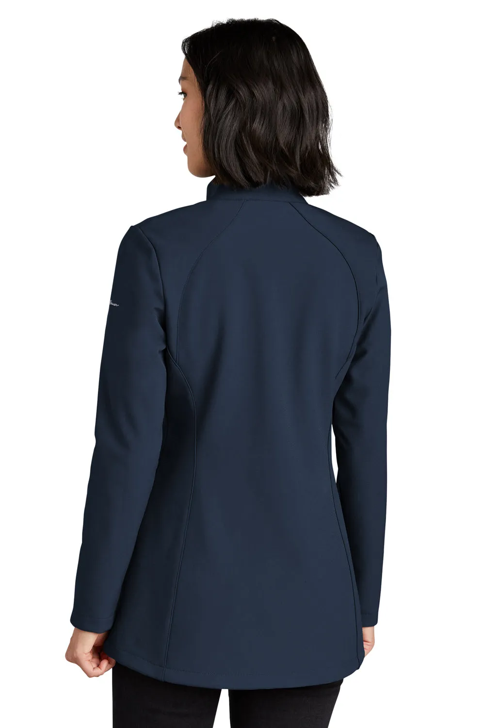 Eddie Bauer Womens Stretch Water Resistant Full Zip Soft Shell Jacket - River Navy Blue