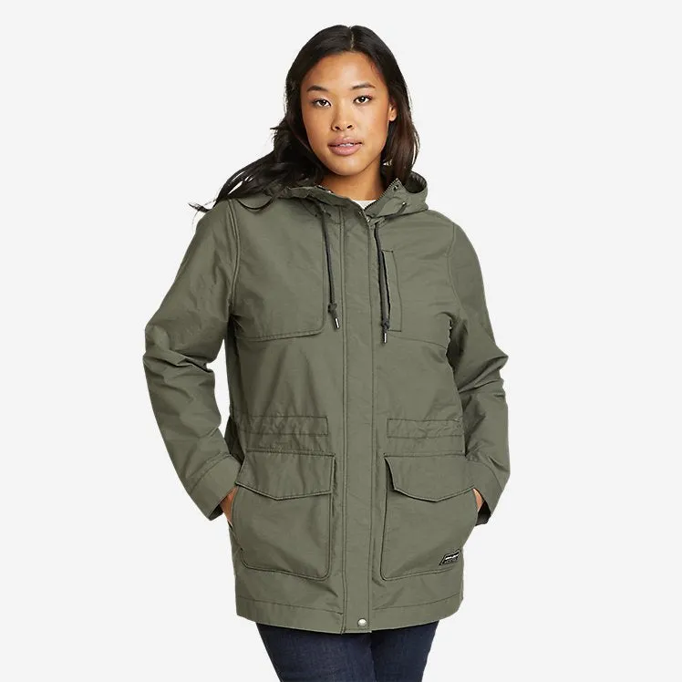 Eddie Bauer Women's Trekker Trench Coat - Light Green Eddie Bauer