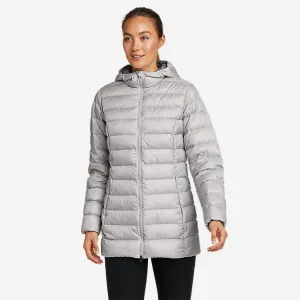 Eddie Bauer Women's Winter Coat CirrusLite Down Parka Jacket - Light Gray Eddie Bauer