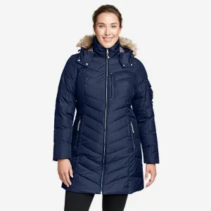 Eddie Bauer Women's Winter Coat Sun Valley Down Parka Puffer Jacket - Dark Navy Eddie Bauer