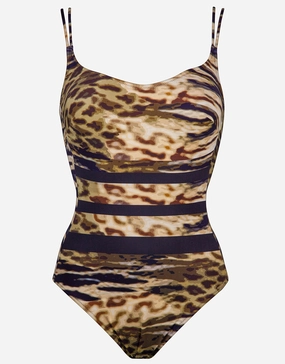 Edge Underwired Swimsuit - Tiger Camo cup sized swimwear women, supportive swimsuits for large bust