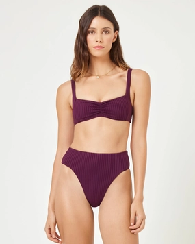 Effie Bikini Top - Merlot timeless swimwear styles women, comfy swimwear for women