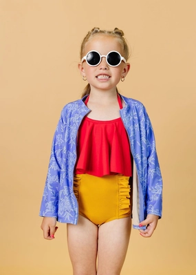 Elegant Floral | Mini Rashguard Top (Unisex) boys summer swimwear, boys rash guard swim sets