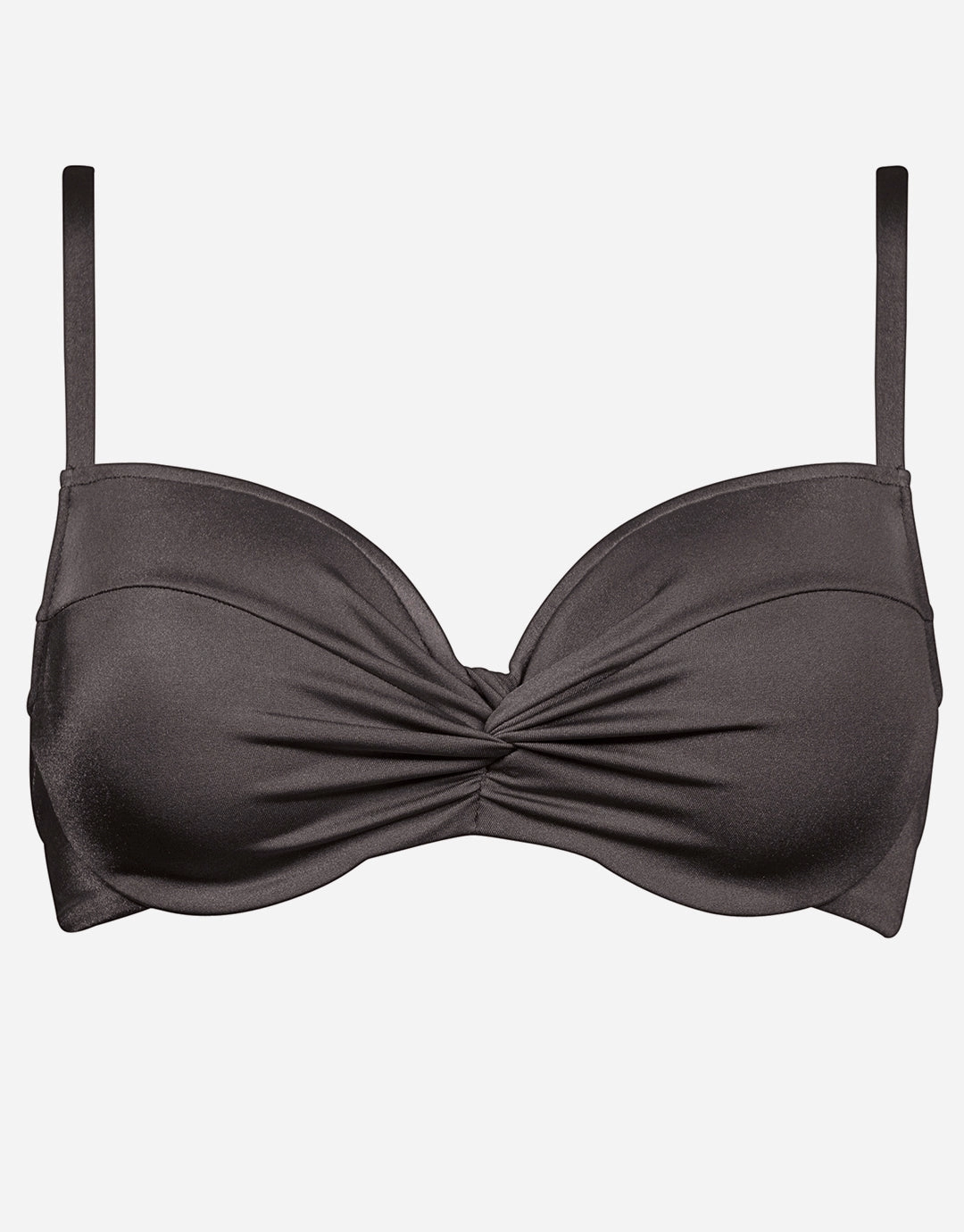 Elevation Underwired Bikini Top - Satin Zinc full coverage swim tops, cute bikini tops