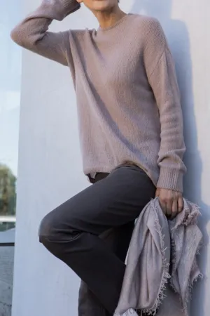 ELIO DOUBLE CREW NECK DETAIL IN CASHMERE
