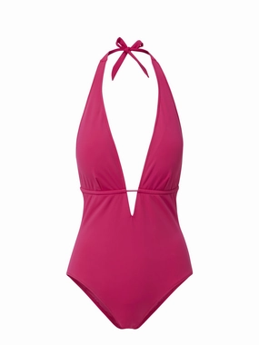 Elizabeth One Piece Fuchsia fashionable beach swimwear, modern womens bikinis