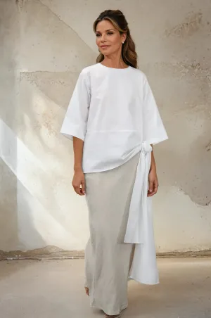 ELNORA TOP IN ITALIAN STRETCH COTTON