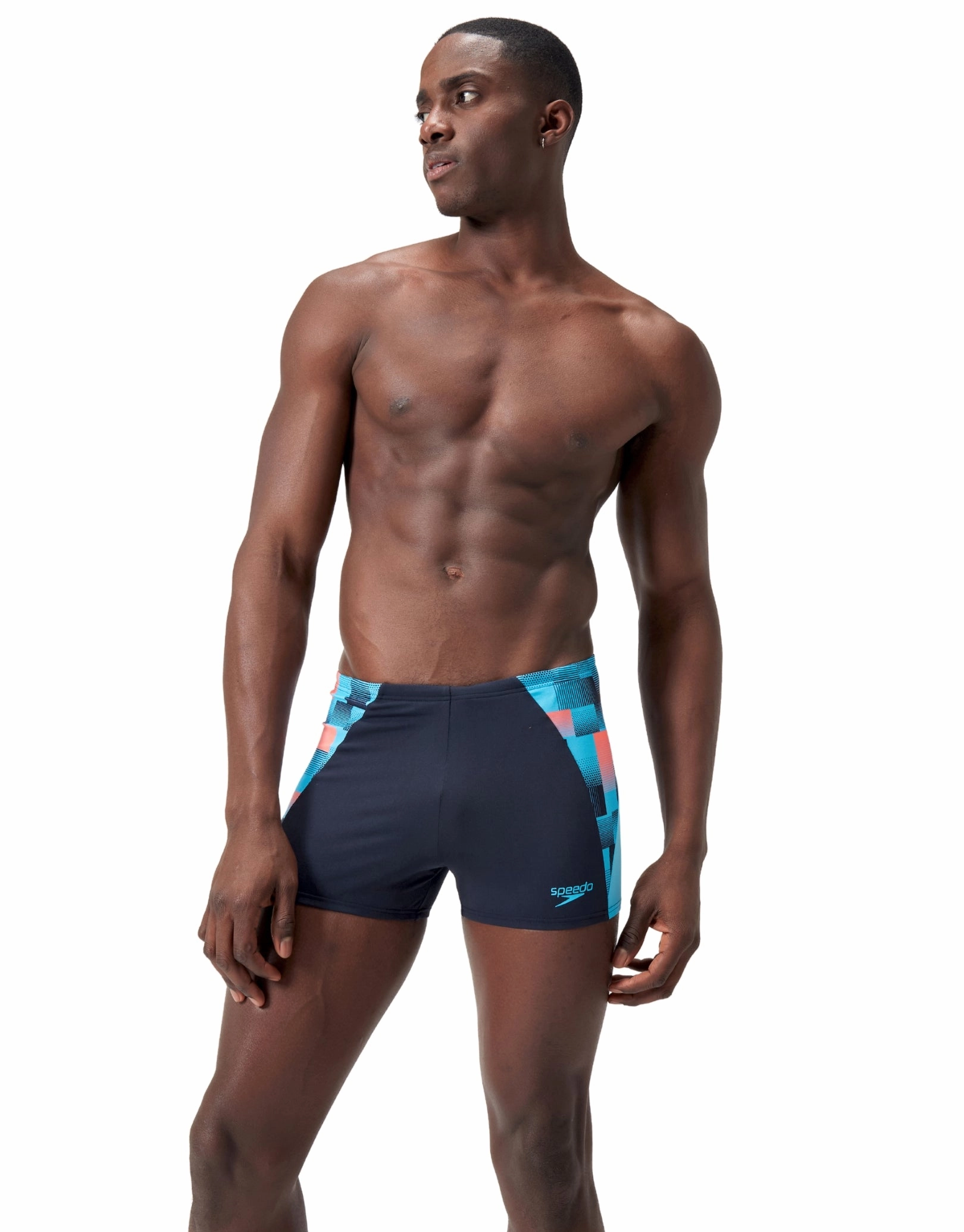 Endurance  Max Splice Swim Aquashort - Navy/Blue speedo mens swimwear, speedo training swimsuits