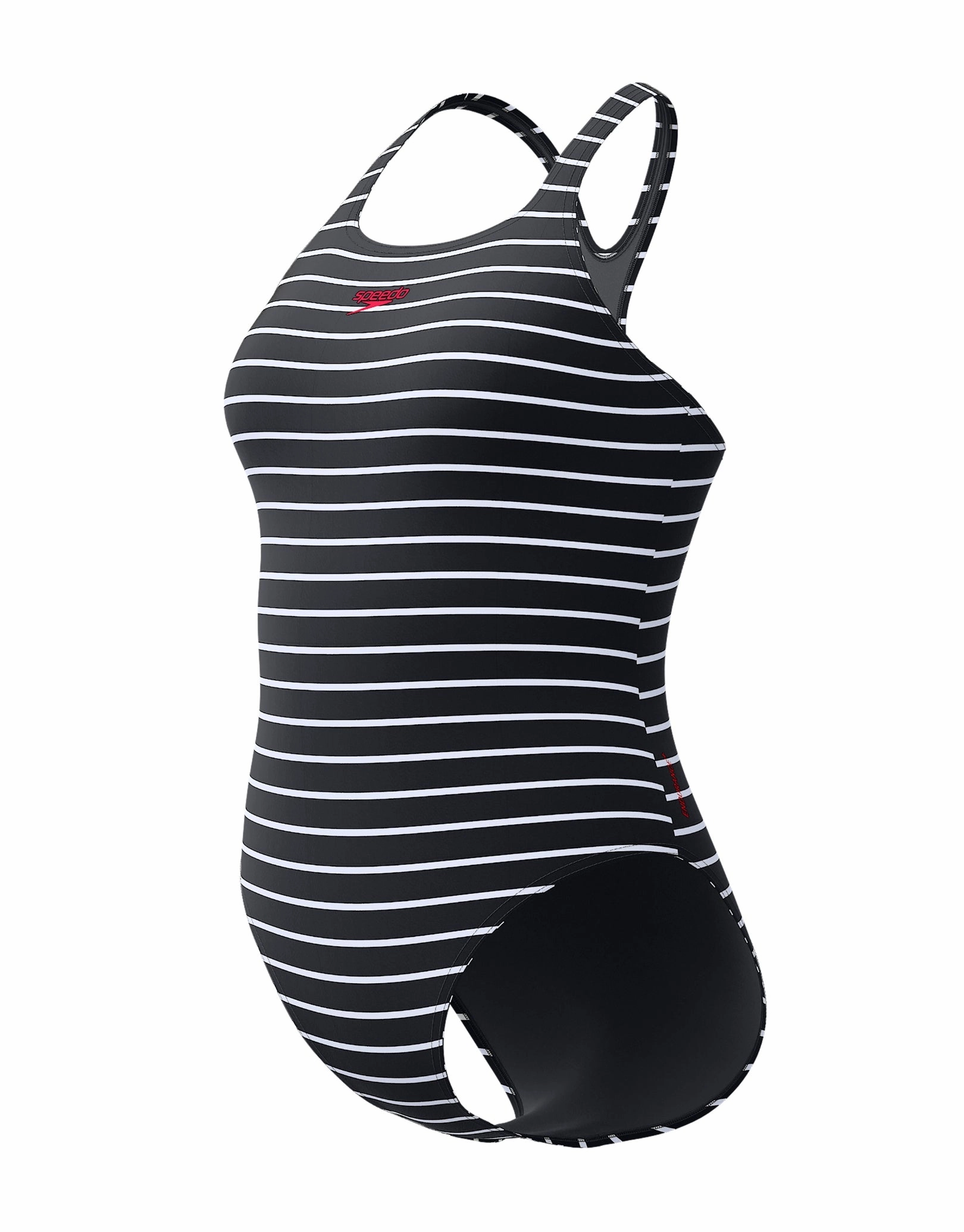 Endurance  Printed Medalist Swimsuit - Black/White
