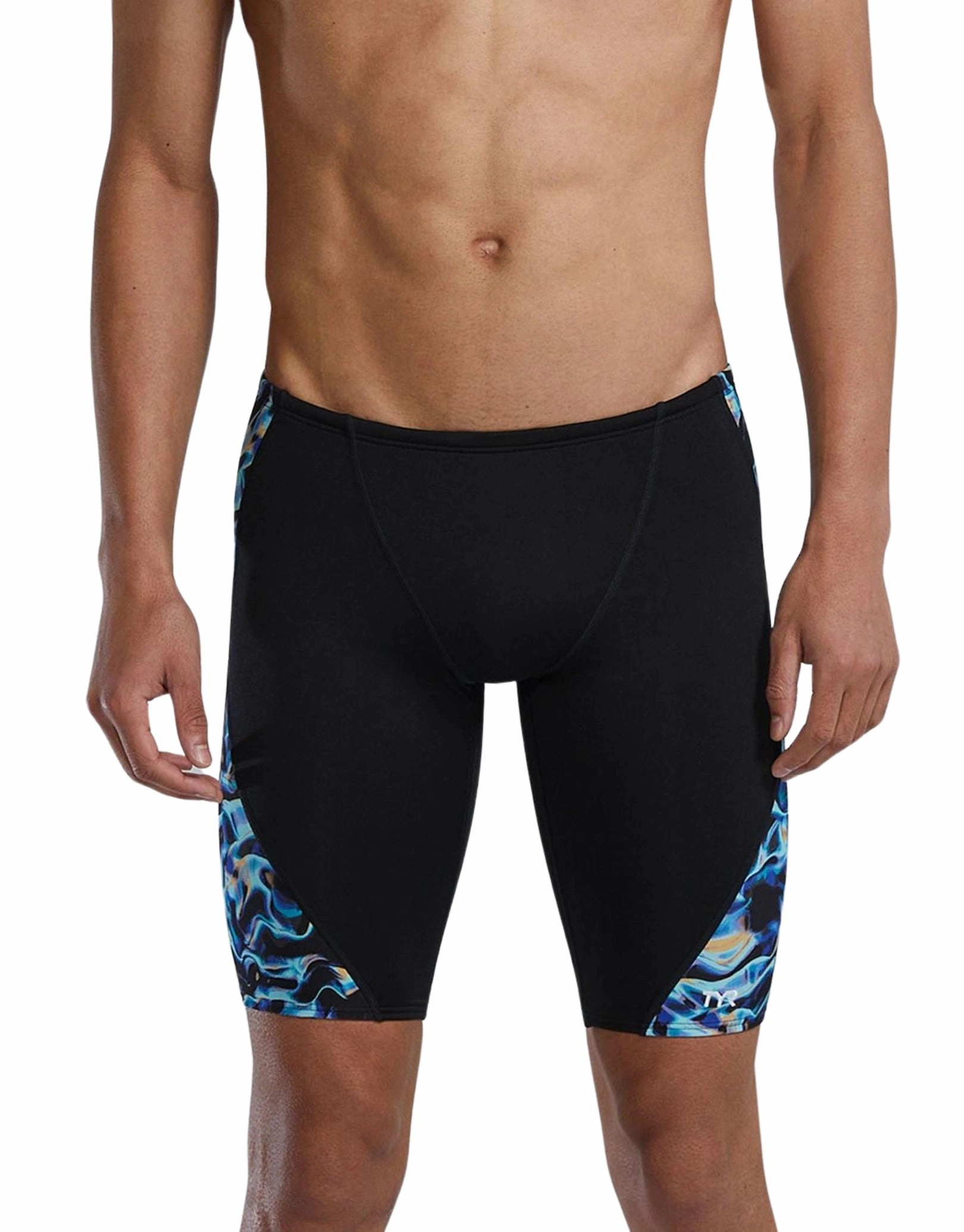 Energia Durafast Elite Blade Splice Swim Jammer - Black/Blue tyr competition swimwear, tyr swimsuits for athletes
