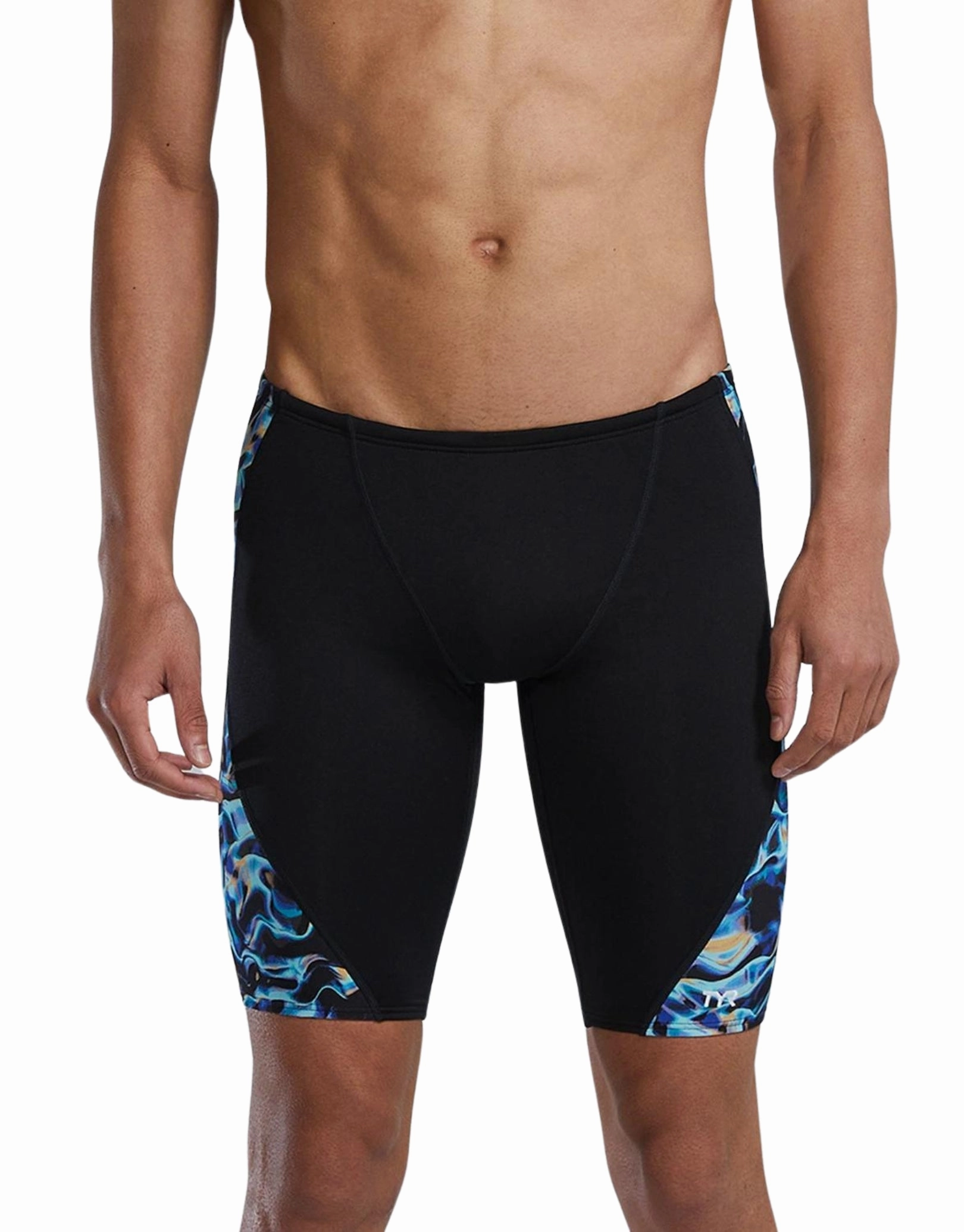Energia Durafast Elite Blade Splice Swim Jammer - Black/Blue casual mens swimwear, affordable swimwear for men