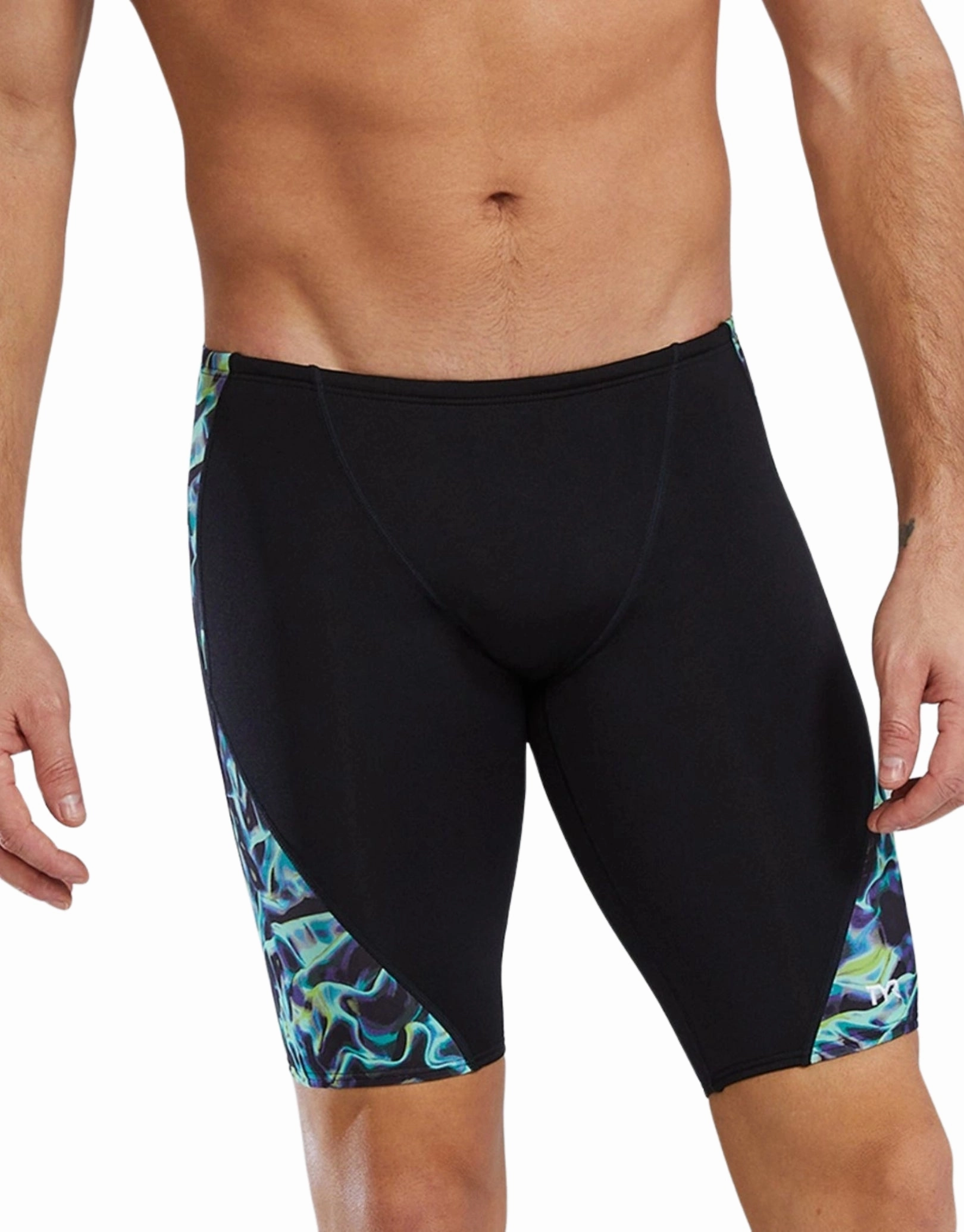 Energia Durafast Elite Blade Splice Swim Jammer - Black/Green tyr competition swimwear, tyr swimsuits for athletes