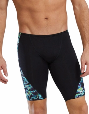 Energia Durafast Elite Blade Splice Swim Jammer - Black/Green tyr competition swimwear, tyr swimsuits for athletes