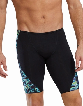 Energia Durafast Elite Blade Splice Swim Jammer - Black/Green casual mens swimwear, affordable swimwear for men