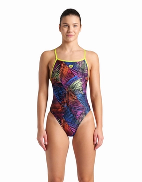 Energy Booster Back Swimsuit - Green/Black Multi arena swimwear for men, arena competitive swimsuits