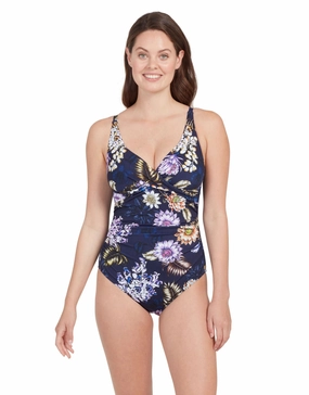 Enigma Mystery Classicback Swimsuit - Navy/Multi zoggs swimwear for women, zoggs goggles and swimsuits