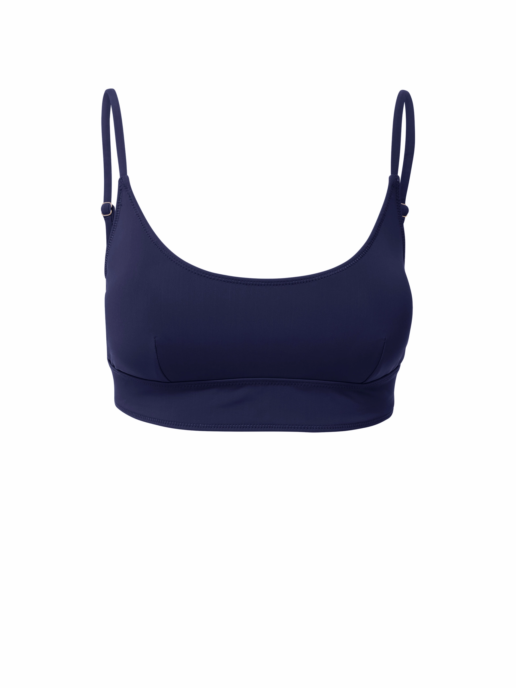 Erika Top Navy Satin strapless swimwear tops, lightweight swim tops