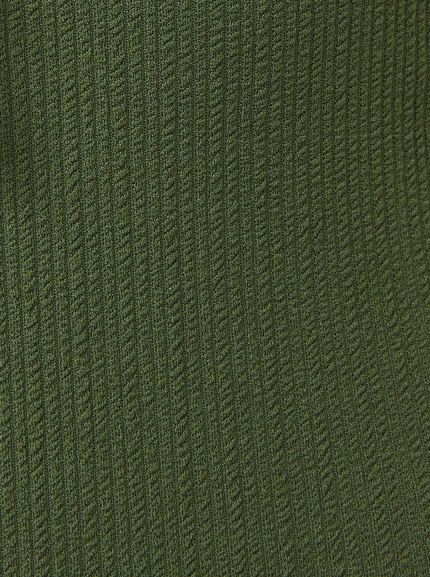 Erin Top   Ring Trim Bottom in Olive Texture
