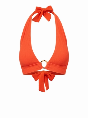 Erin Top In Flame Texture high waist swimwear women, swimsuit for women beachwear