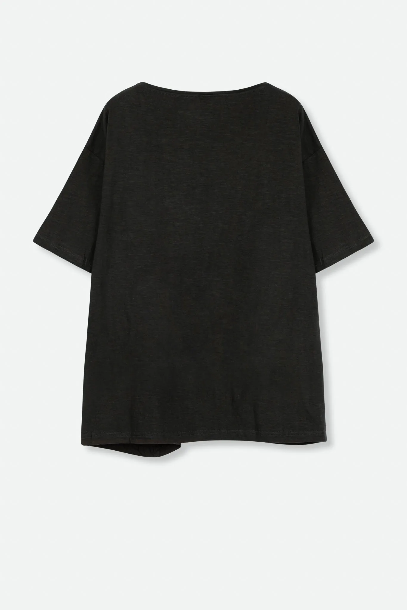 ESSENTIAL BOATNECK ELBOW SLEEVE TEE IN SLUB COTTON