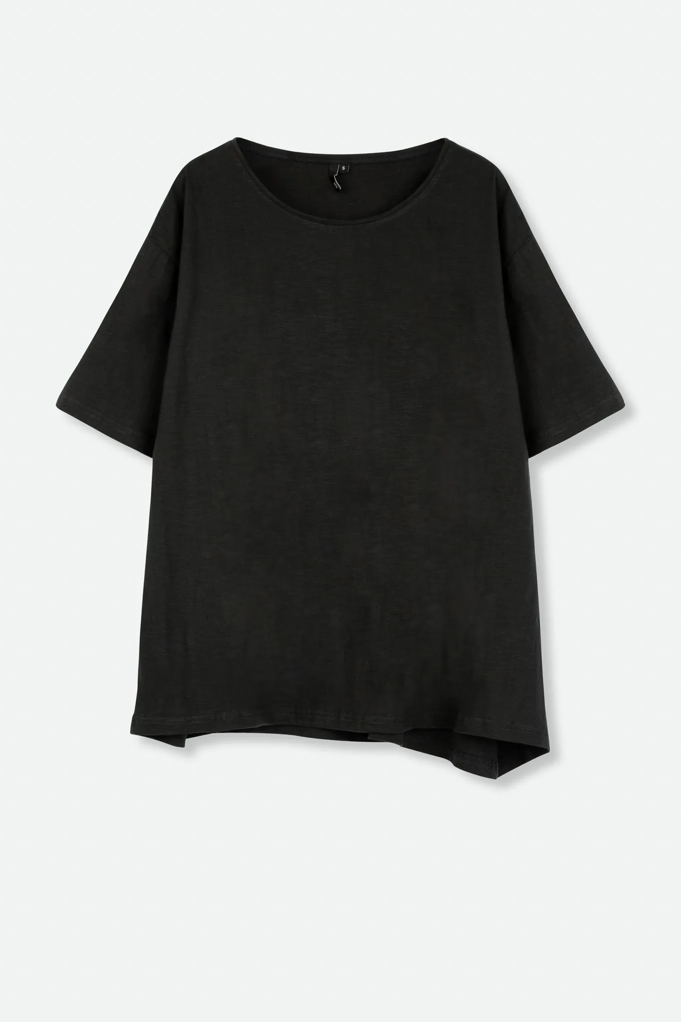 ESSENTIAL BOATNECK ELBOW SLEEVE TEE IN SLUB COTTON