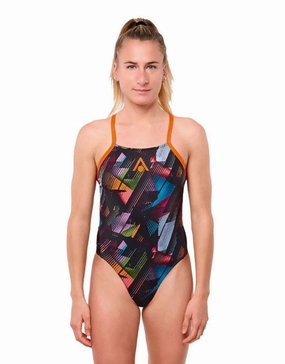 Essential Tie Back Swimsuit - Multicolour/Navy aqua sphere swimwear, professional aqua sphere swimsuits