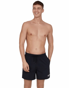 Essentials 16" Watershorts - Black casual mens swimwear, affordable swimwear for men