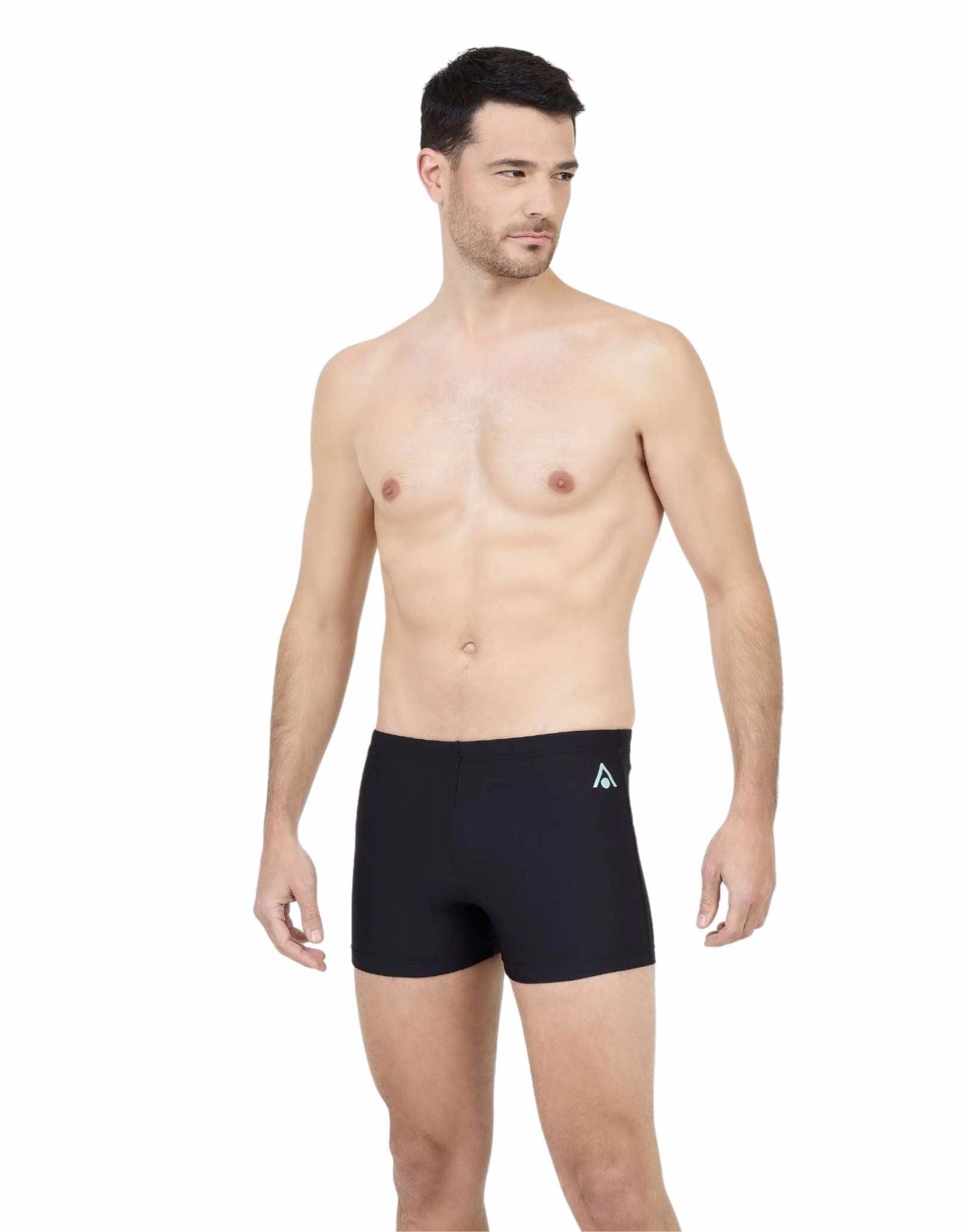 Essentials Boxer Mens - Black/ Light Blue aqua sphere swimwear, professional aqua sphere swimsuits
