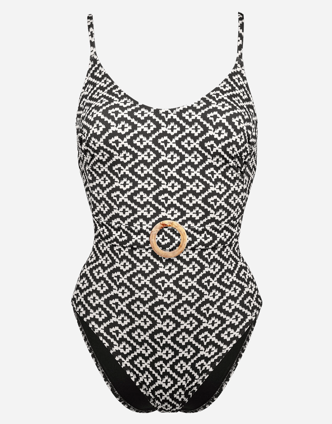 Ethno Craft Swimsuit - Black Canvas cup sized swimwear women, supportive swimsuits for large bust