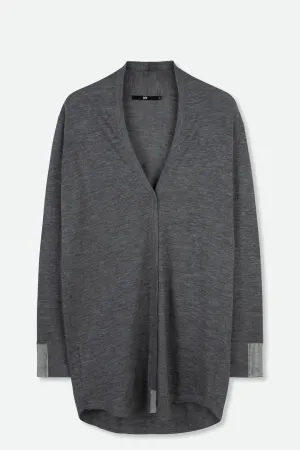 ETTORE SHAWL CARDIGAN IN FINE GAUGE CASHMERE