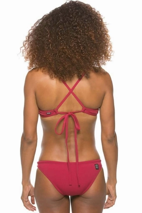 Europe Bikini Bottom - Cranberry mix and match bikinis, stylish women's bikini options