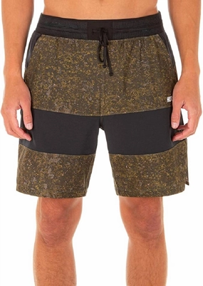 Explore Phantom   Apex 17.5" Short In Medium Olive mens beach swimwear, quick dry mens swimsuits