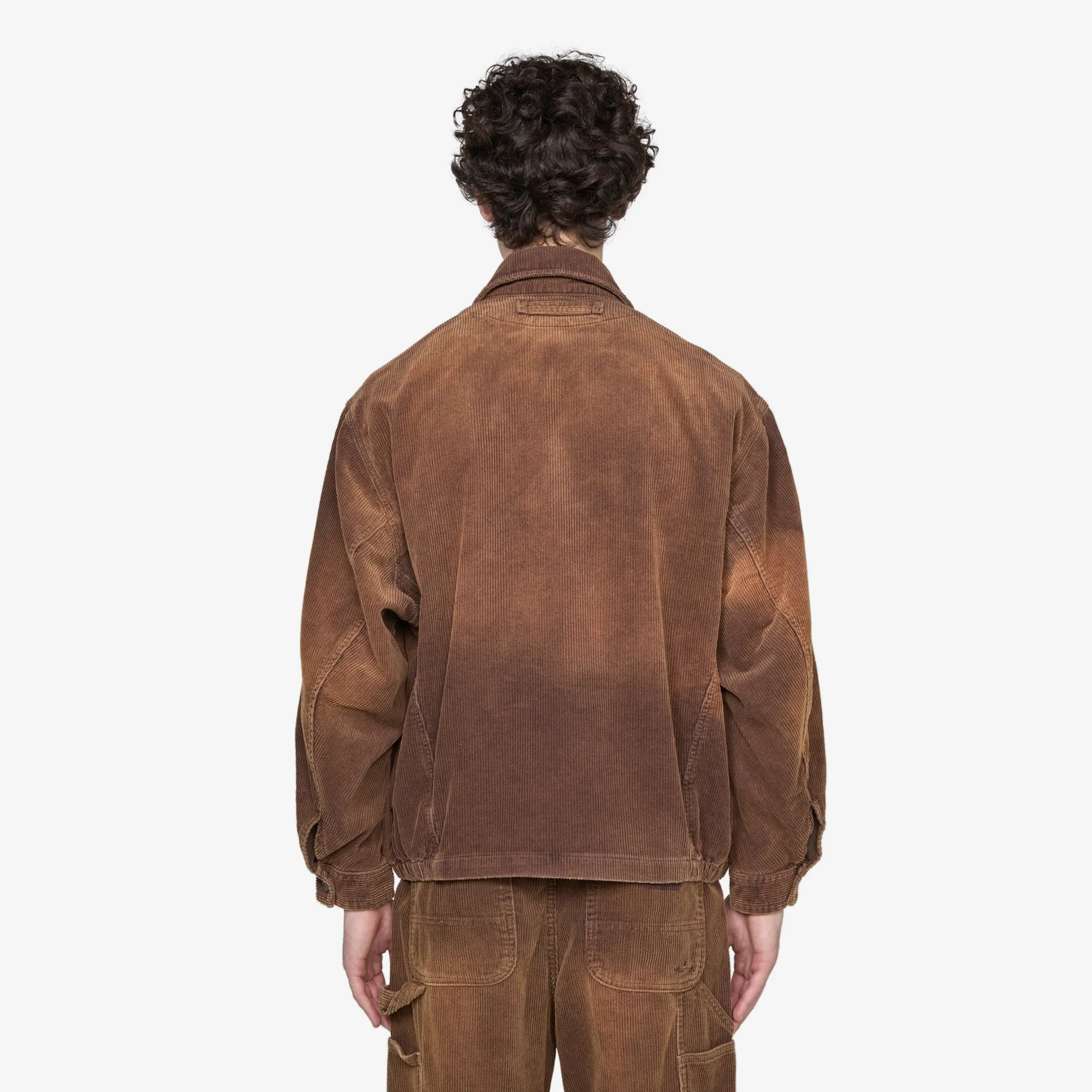 Fade Washed Corduroy Blouson Sand Brown