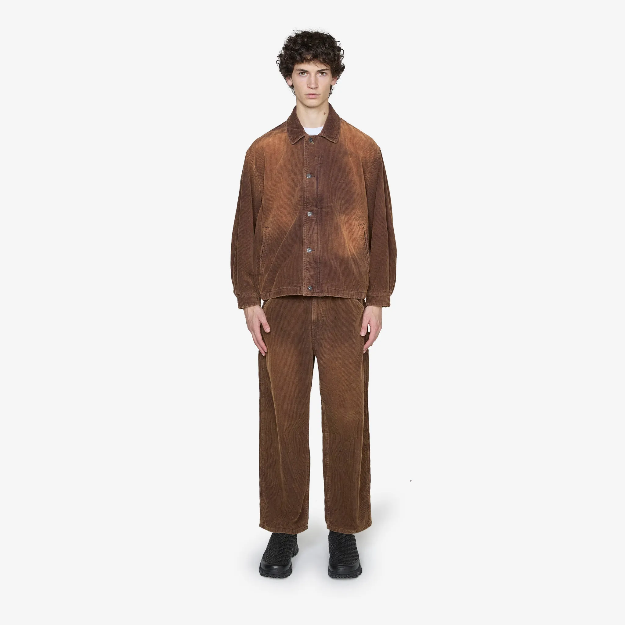 Fade Washed Corduroy Blouson Sand Brown