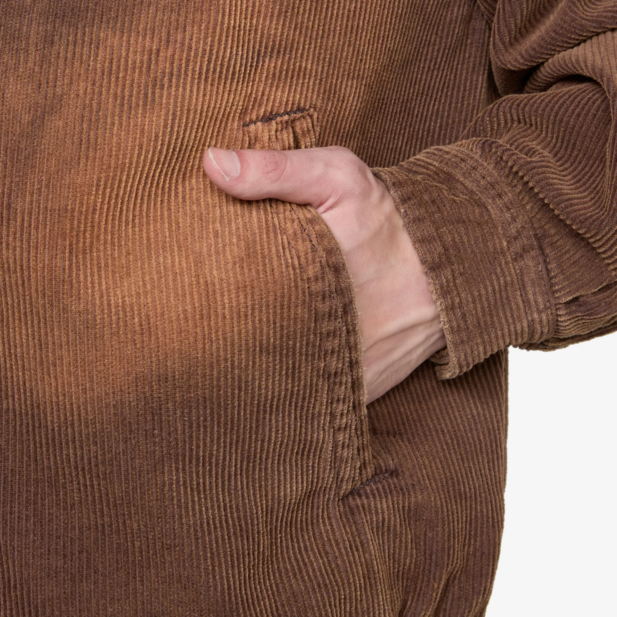 Fade Washed Corduroy Blouson Sand Brown