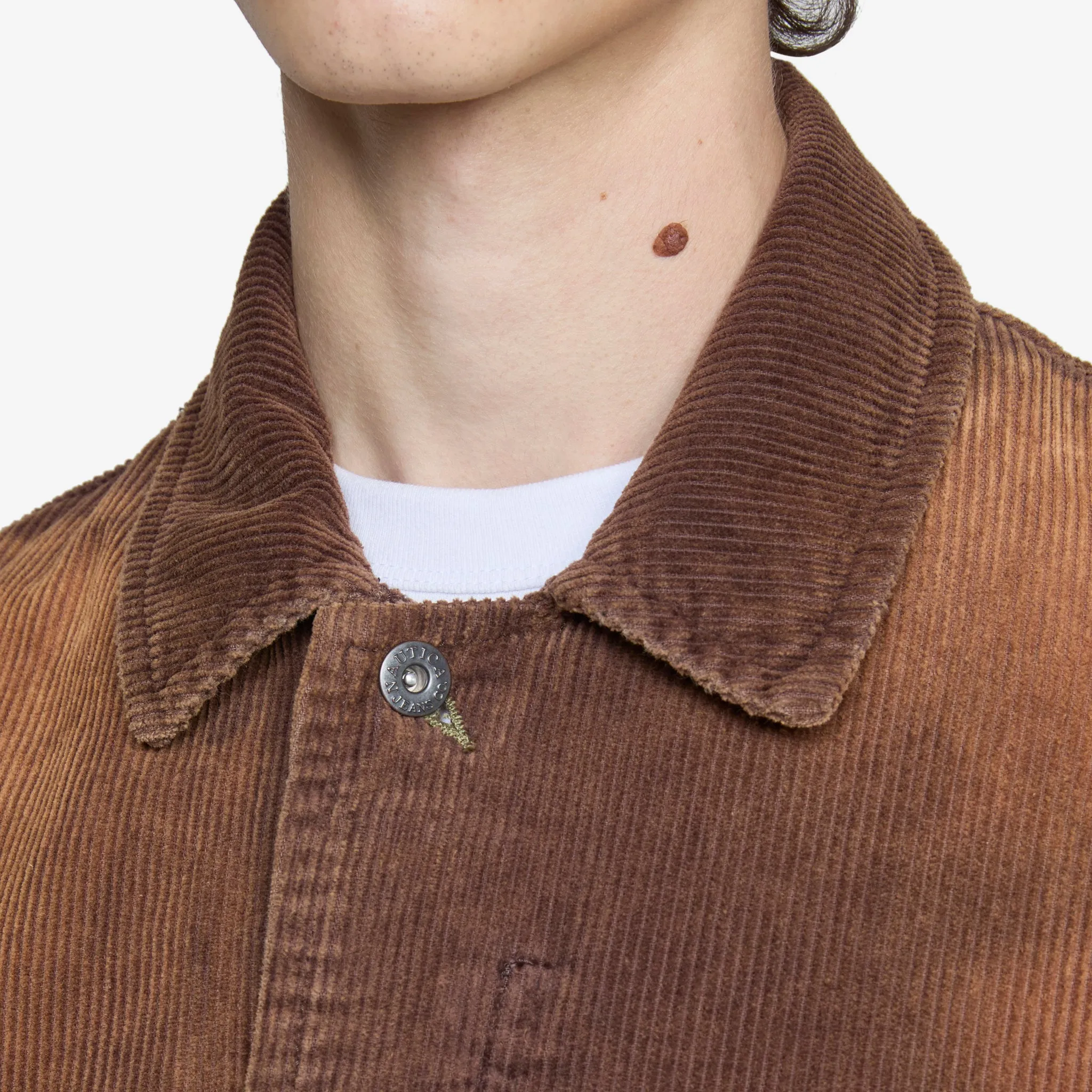 Fade Washed Corduroy Blouson Sand Brown