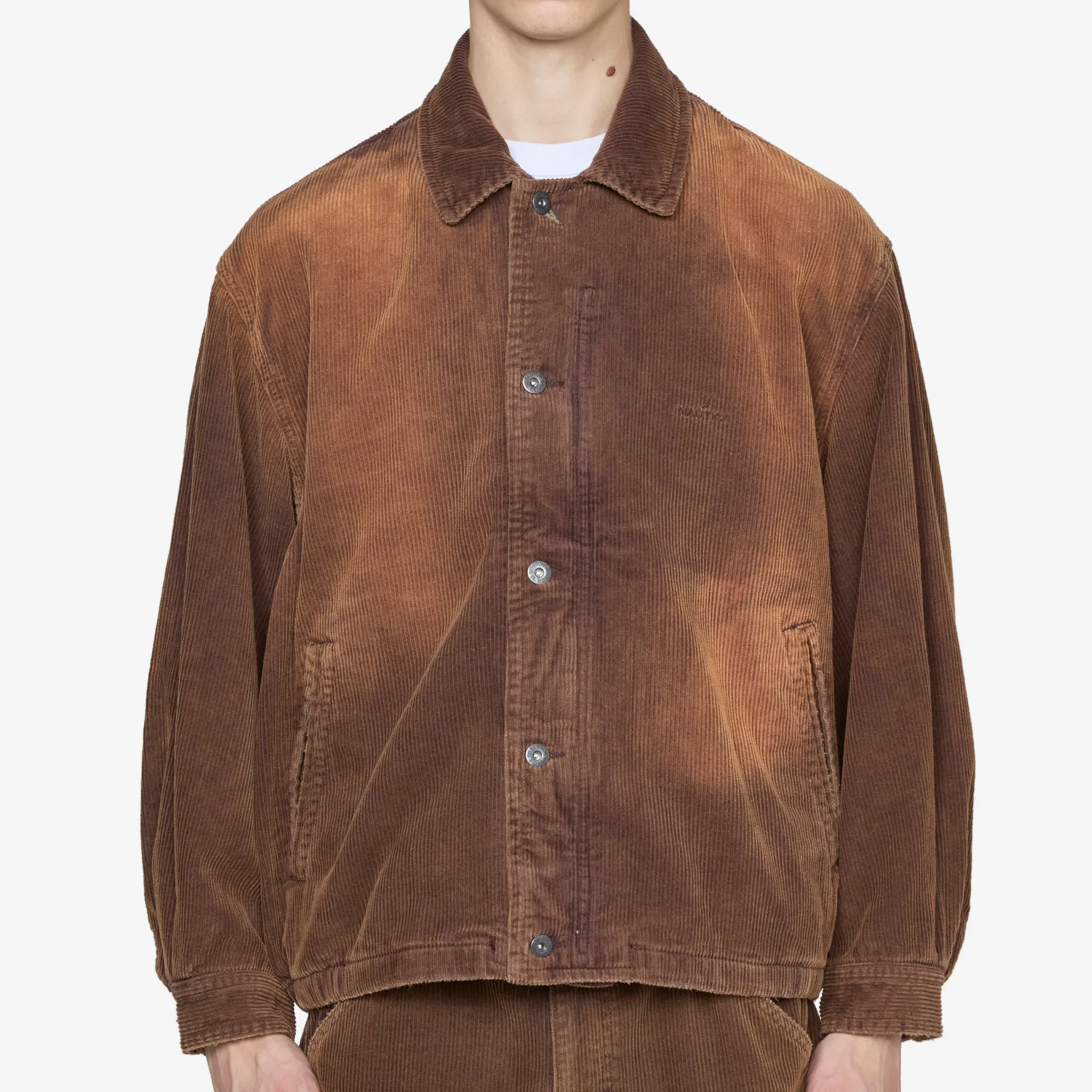Fade Washed Corduroy Blouson Sand Brown