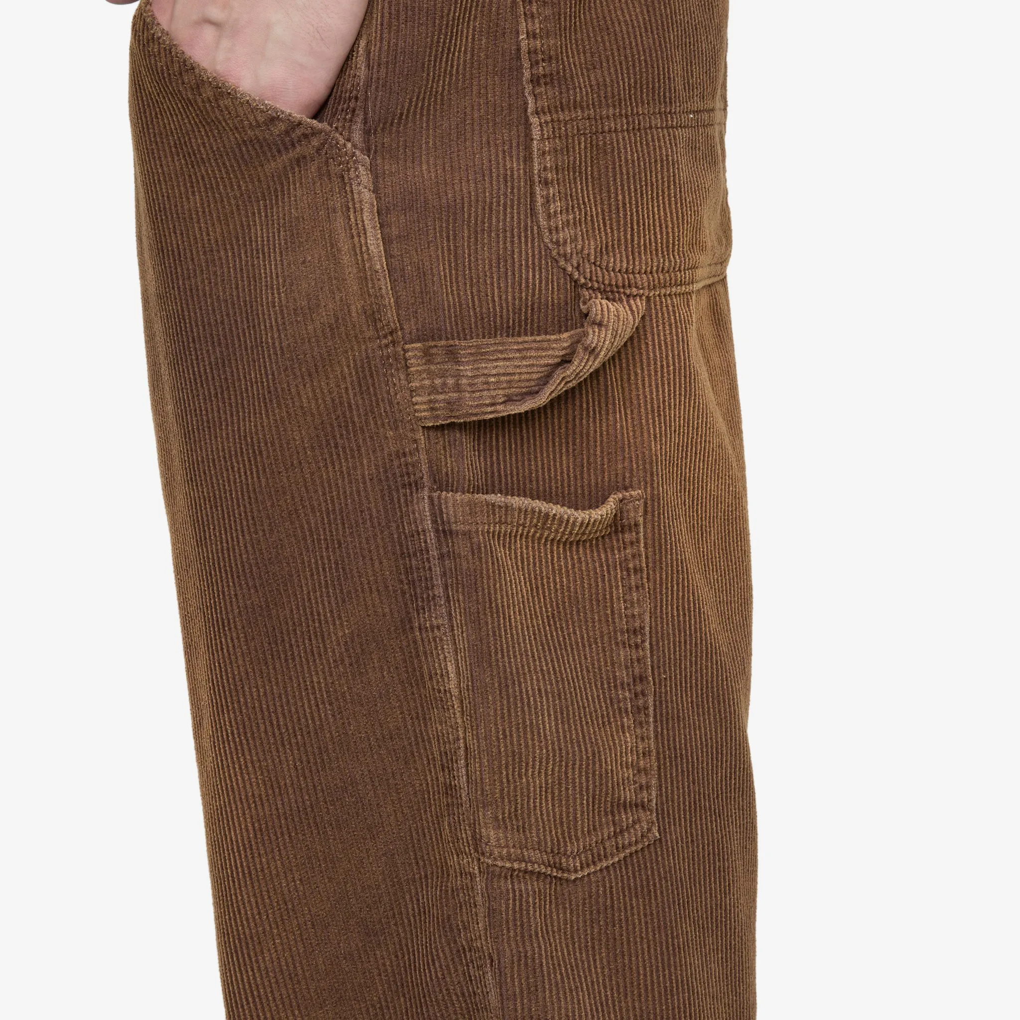 Fade Washed Corduroy Pants Sand Brown
