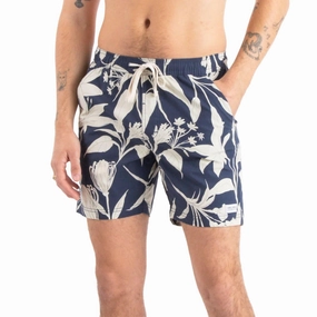 Fingal Elastic Boardshort In Insignia Blue mens full coverage swimwear, stylish mens swim trunks
