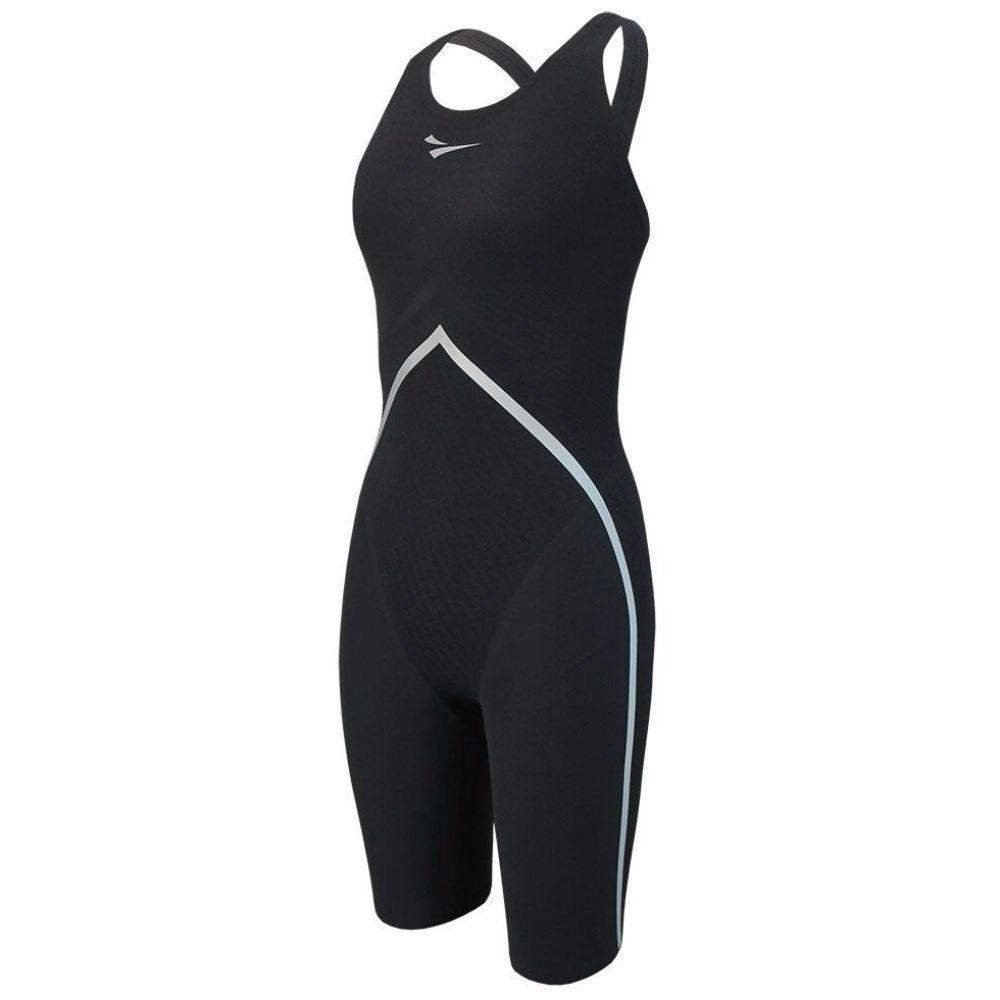 FINIS Rival Open Back Women's Kneeskin - Black swim training suits women, performance one piece swimsuits