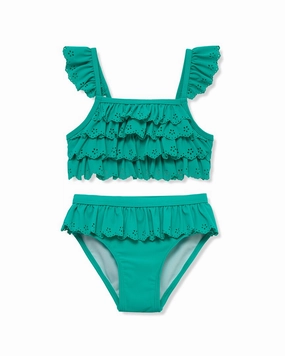 Flapdoodles Eyelet 2pc Swimsuit stylish teen girl swimsuits, teen girls swimwear sets